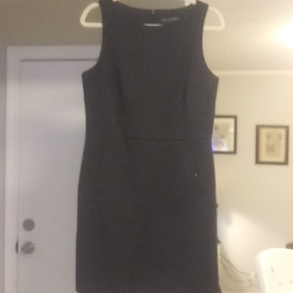 Navy blue detail banana republic dress